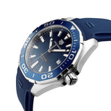 Tag Heuer Aquaracer Quartz Blue Dial Blue Rubber Strap Watch for Men - WAY101C.FC6153