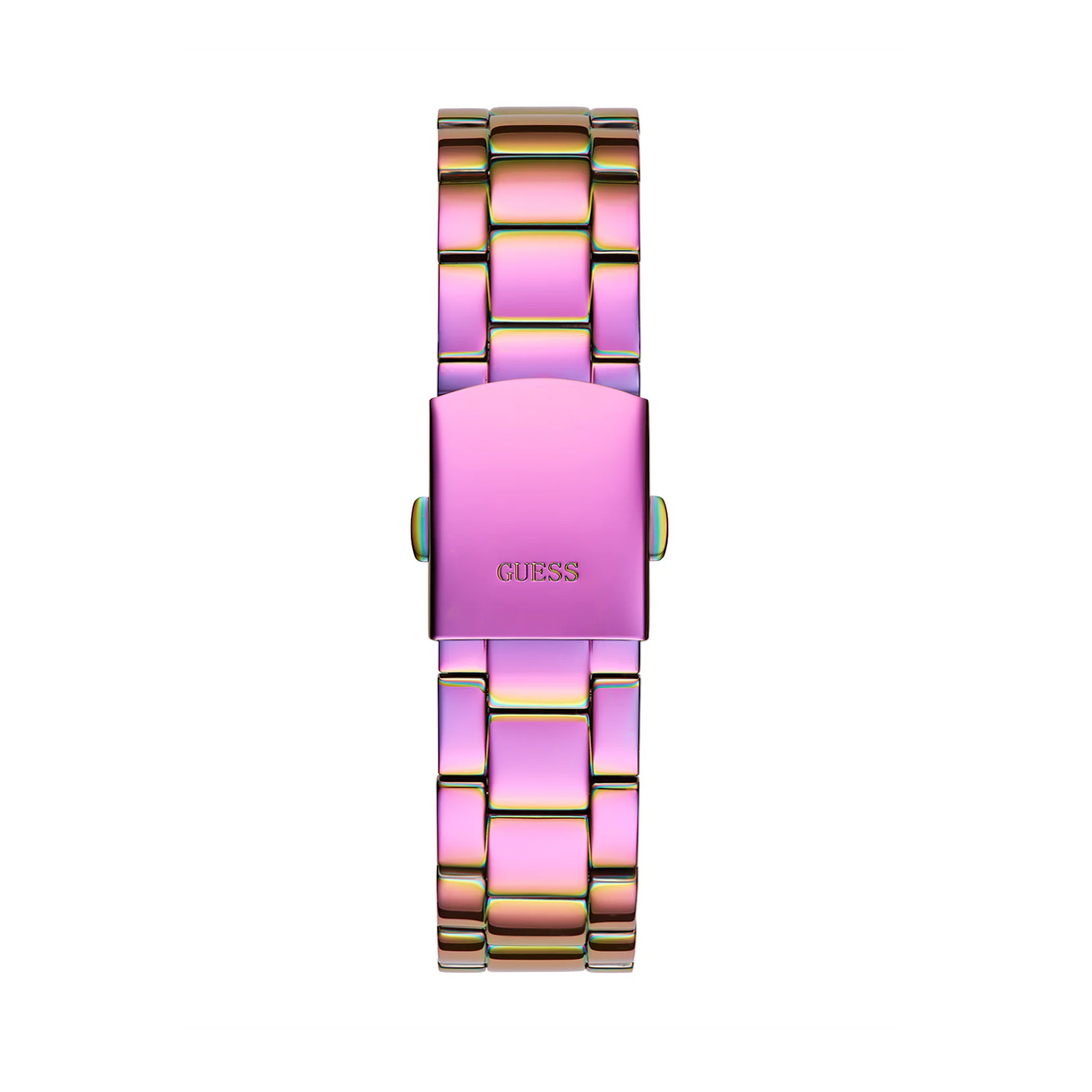 Guess Confetti Chronograph Crystals Multicolor Dial Purple Steel Strap Watch For Women - GW0483L5
