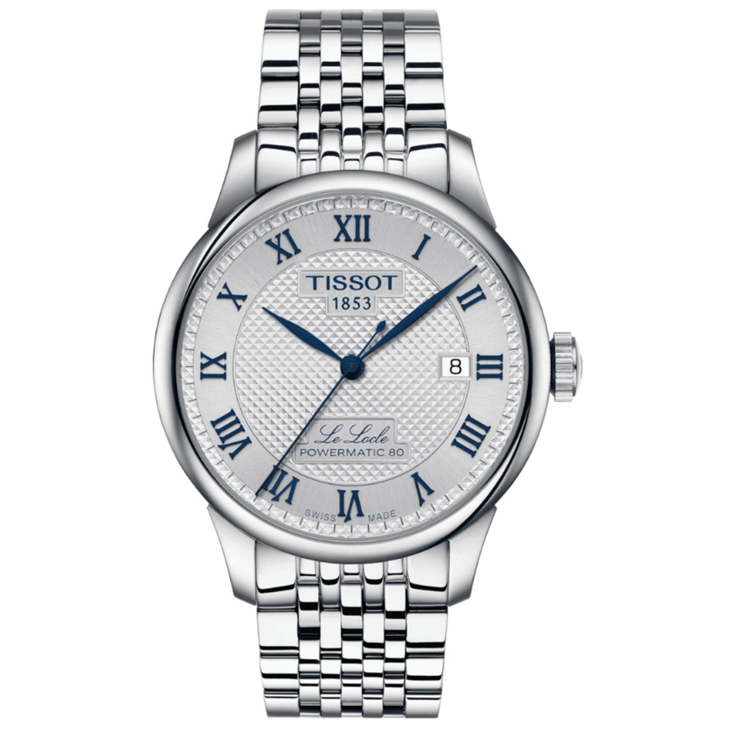 Tissot Le Locle Powermatic 80 Silver Dial Silver Steel Strap Watch for Men - T006.407.11.033.03