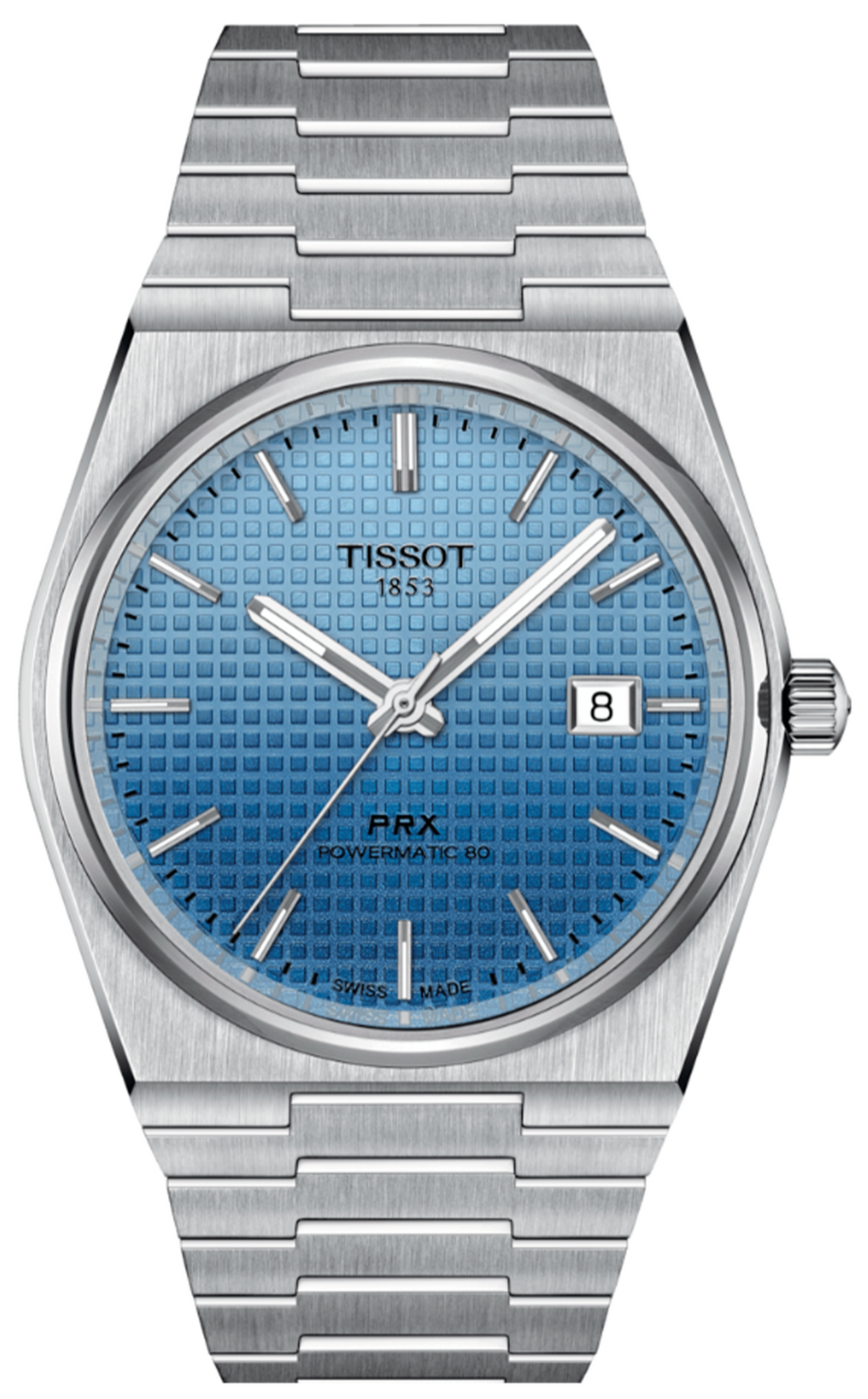 Tissot PRX Powermatic 80 Gradient Blue Dial Silver Steel Strap Watch for Men - T137.407.11.351.01