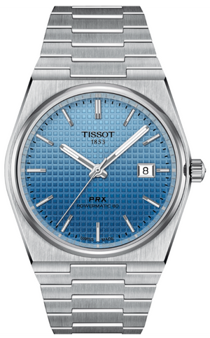 Tissot PRX Powermatic 80 Gradient Blue Dial Silver Steel Strap Watch for Men - T137.407.11.351.01