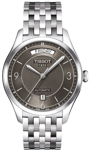 Tissot T Classic T One Automatic Grey Dial Silver Steel Strap Watch For Men - T038.430.11.067.00