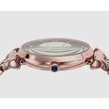 Emporio Armani Gianni T-Bar Quartz Crystals Black Dial Gold Steel Strap Watch For Women - AR11423