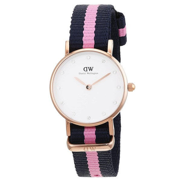 Daniel Wellington Classy Winchester White Dial Two Tone NATO Strap Watch For Women - DW00100065