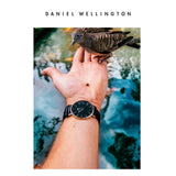 Daniel Wellington Classic Sheffield Black Dial Black Leather Strap Watch For Men - DW00100133