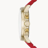 Fossil Bannon Multifunction Black Dial Red Silicone Strap Watch for Men - BQ2499