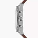 Fossil Brox Multifunction Green Dial Brown Leather Strap Watch for Men - BQ2801