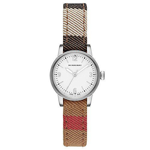 Burberry Utilitarian White Dial Multicolor Leather Strap Watch for Women - BU7863