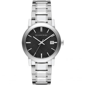 Burberry The City Black Dial Silver Stainless Steel Strap Watch for Women - BU9001