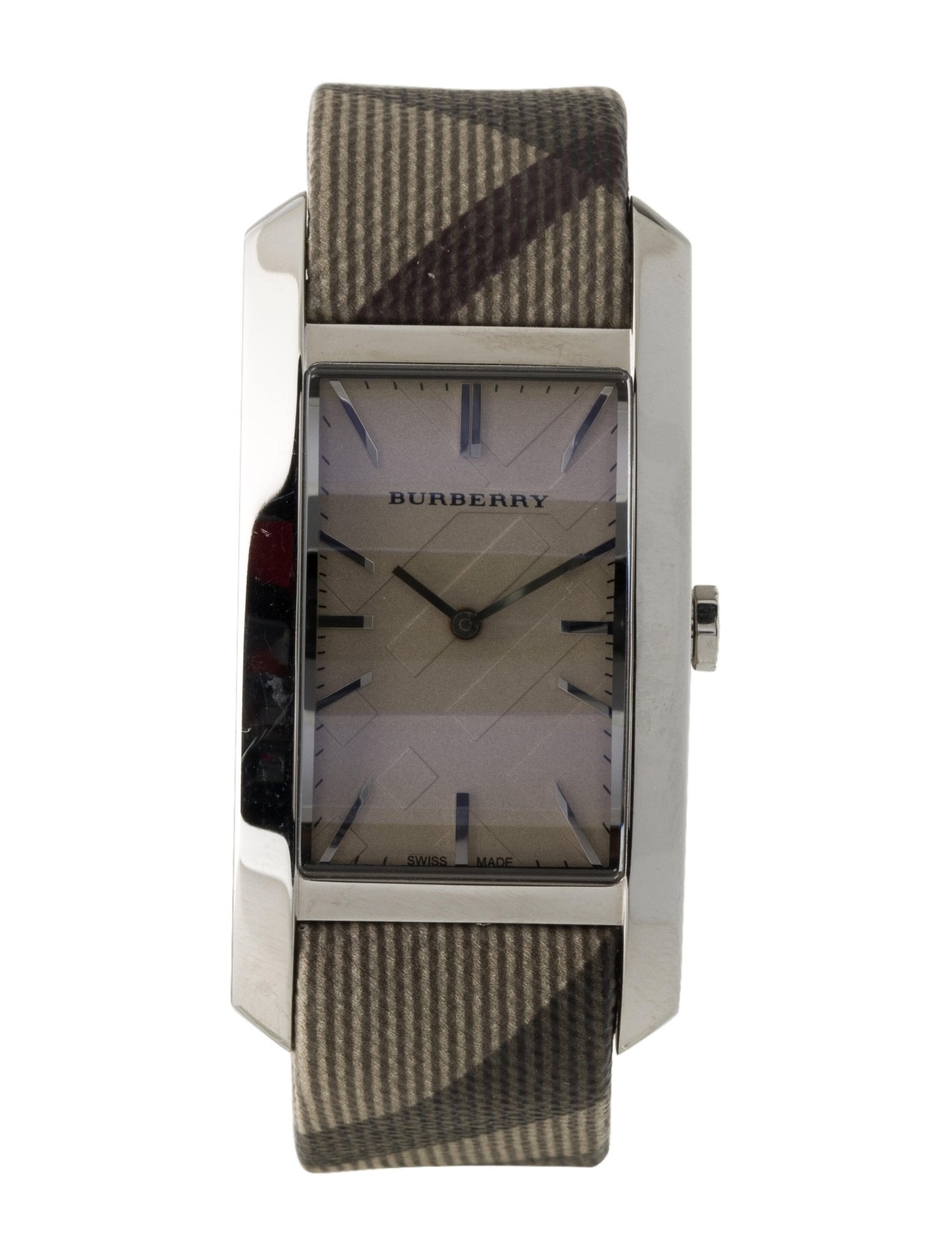 Burberry The Pioneer Grey Dial Leather Strap Watch for Women - BU9504
