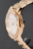 Burberry The City White Dial Rose Gold Steel Strap Watch for Women - BU9104