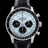 Breitling Navitimer B01 Chronograph 43 Blue Dial Black Leather Strap Watch for Men - AB0138241C1P1
