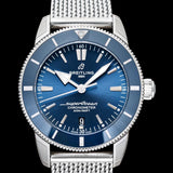 Breitling Superocean Heritage B20 Automatic 44 Blue Dial Silver Mesh Bracelet Watch for Men - AB2030161C1A1