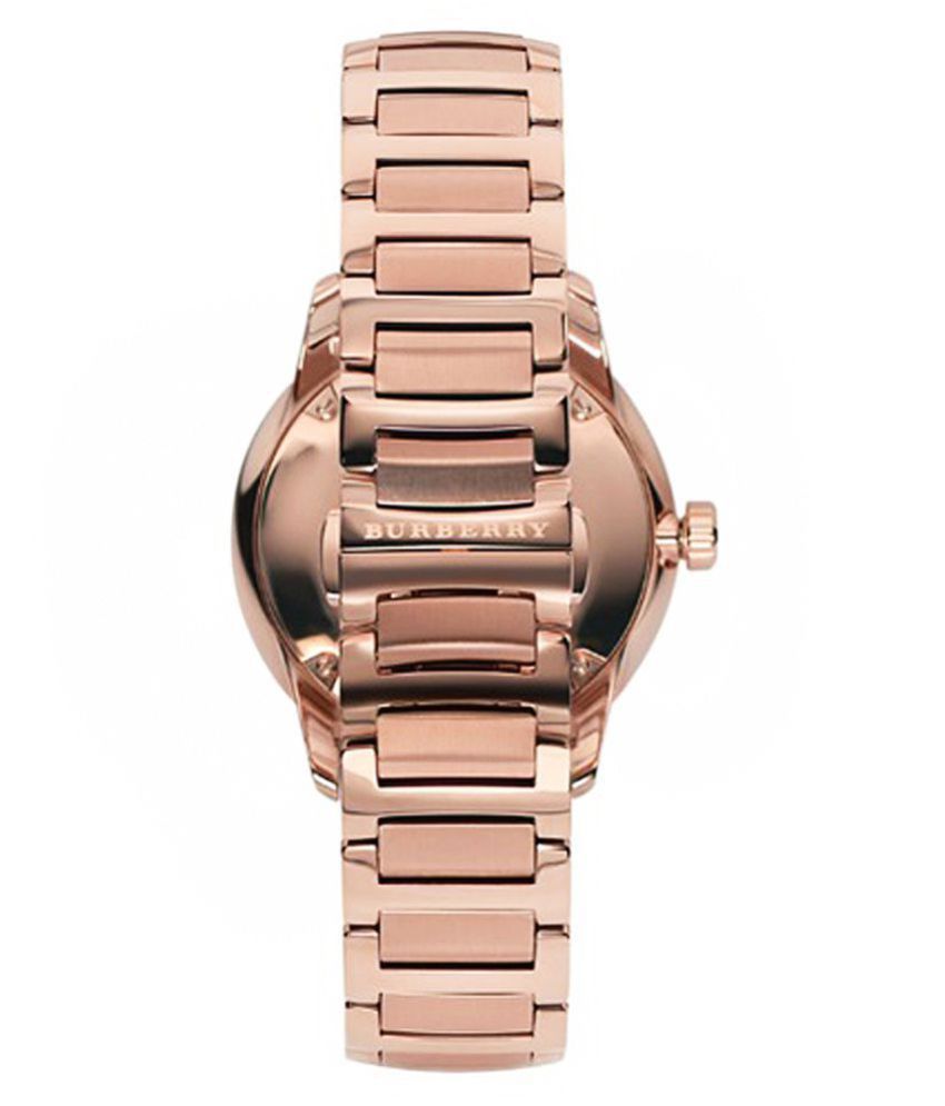 Burberry The Classic Rose Gold Dial Rose Gold Steel Strap Watch for Men - BU10013