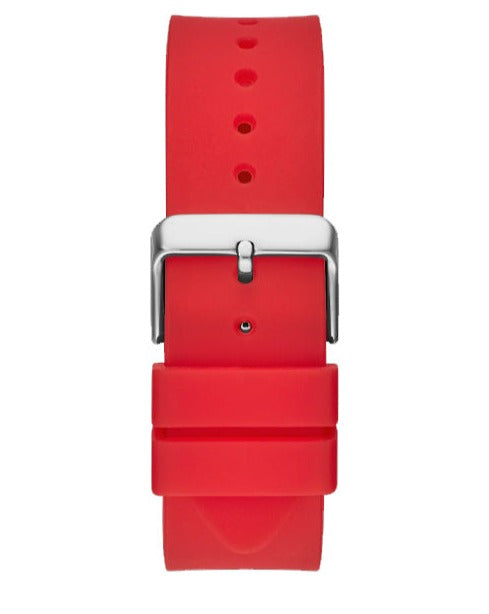 Guess Phoenix Multifunction Black Dial Red Rubber Strap Watch for Men - GW0203G5