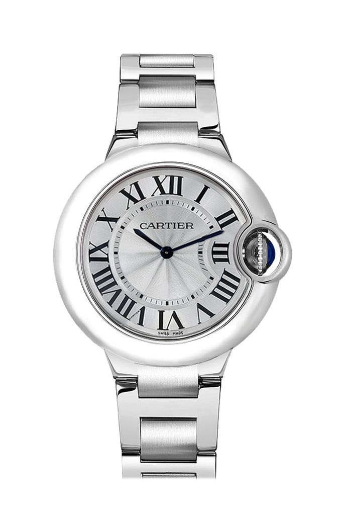 Cartier Ballen Bleu De Cartier Silver Dial Silver Steel Strap Watch for Women - W6920084