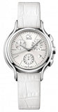 Calvin Klein Skirt White Dial White Leather Strap Watch for Women - K2U291L6