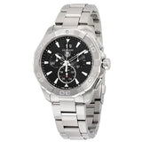 Tag Heuer Aquaracer Chronograph Black Dial Silver Steel Strap Watch for Men - CAY1110.BA0927