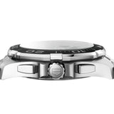 Tag Heuer Aquaracer Quartz Chronograph Black Dial Silver Steel Strap Watch for Men - CAY111A.BA0927