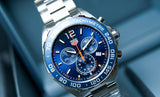 Tag Heuer Formula 1 Chronograph Blue Dial Silver Steel Strap Watch for Men - CAZ1014.BA0842