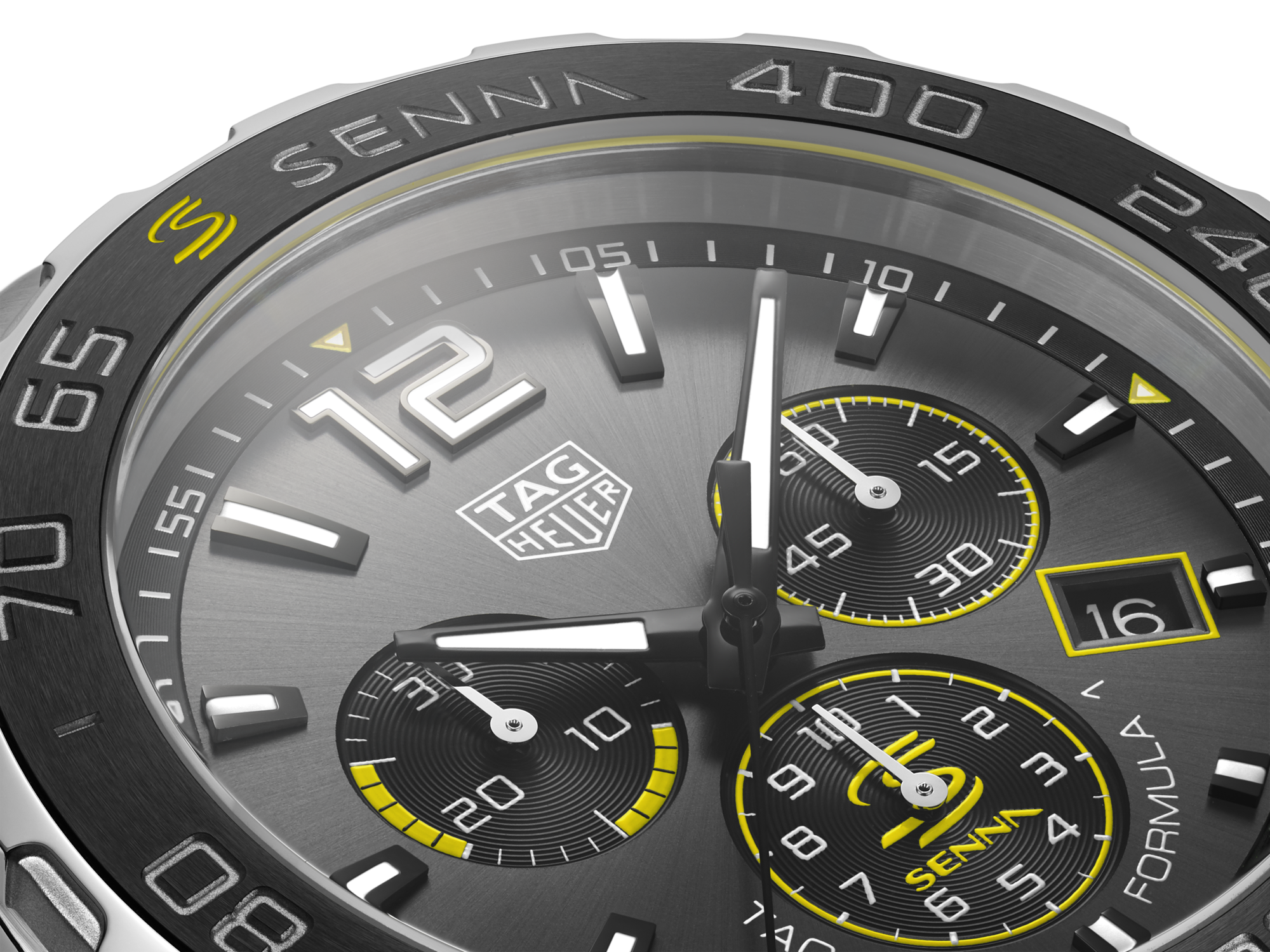 Tag Heuer Formula 1 Ayrton Senna Special Edition Grey Dial Silver Steel Strap Watch for Men - CAZ101AF.BA0637