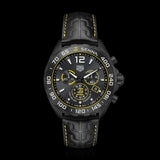 Tag Heuer Formula 1 Chronograph Senna Black Dial Black Leather Strap Watch for Men - CAZ101AJ.FC6487