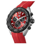Tag Heuer Formula 1 Chronograph Red Dial Red Rubber Strap Watch for Men - CAZ101AN.FT8055