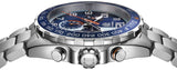 Tag Heuer Formula 1 Gulf Edition Chronograph Blue Dial Silver Steel Strap Watch for Men - CAZ101AT.BA0842