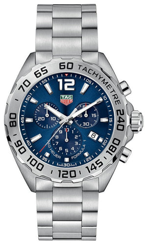 Tag Heuer Formula 1 Chronograph Blue Dial Silver Steel Strap Watch for Men - CAZ101K.BA0842