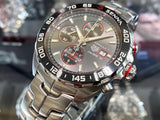 Tag Heuer Formula 1 Chronograph Senna Grey Dial Silver Steel Strap Watch for Men - CAZ201D.BA0633