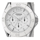 Fossil Ceramic White Dial White Ceramic Strap Watch for Women - CE1002