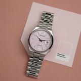 Citizen x Pantone Automatic Dreamy Pink Dial Silver Steel Strap Watch For Men - NJ0158-89X