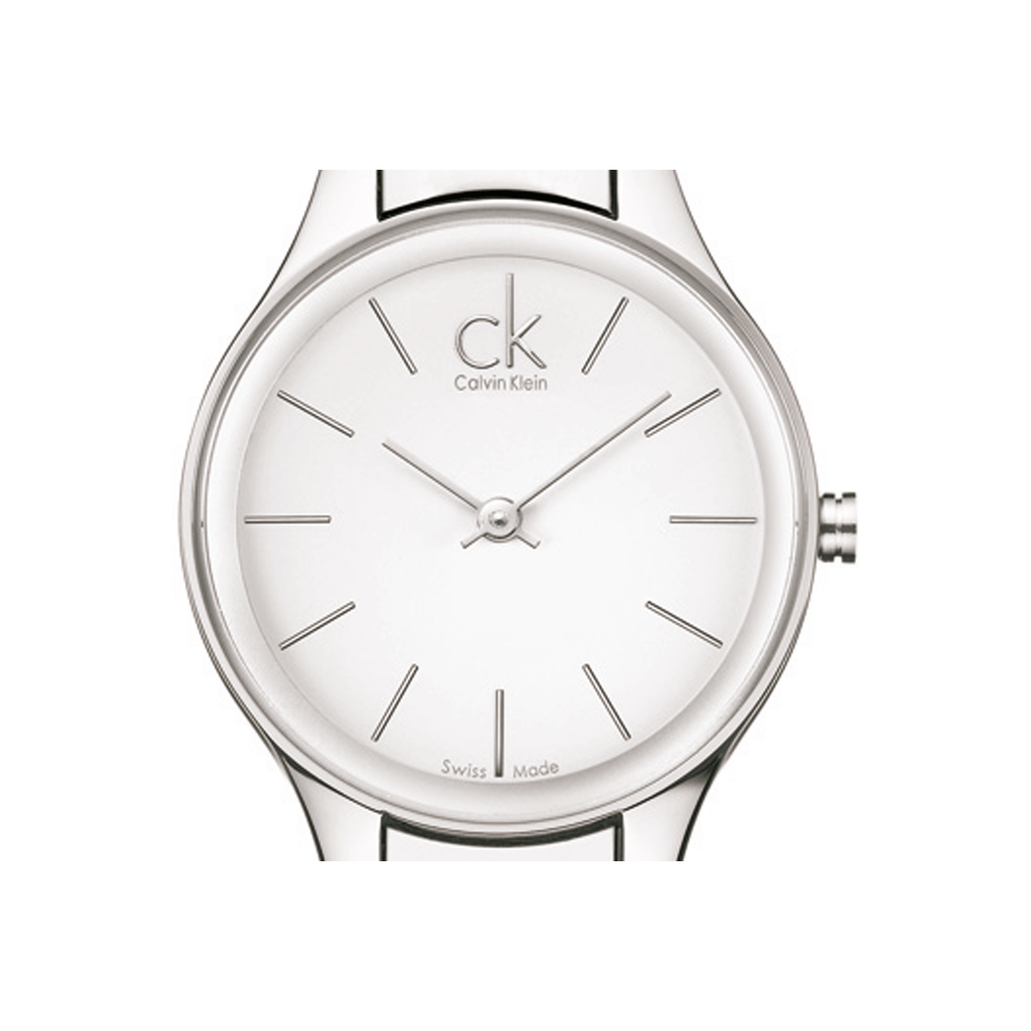 Calvin Klein Simplicity White Dial Silver Steel Strap Watch for Women - K4323126