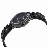 Coach Delancey Black Dial Black Leather Strap Watch For Women - 14502816