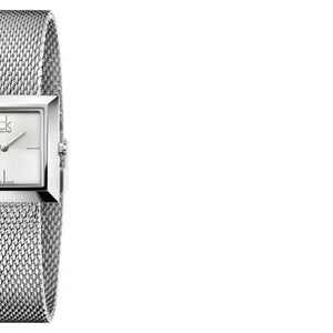 Calvin Klein Mark Silver Dial Silver Mesh Bracelet Watch for Women - K3R23126
