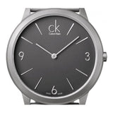 Calvin Klein Minimal Grey Dial Silver Mesh Bracelet Watch for Women - K3M53154