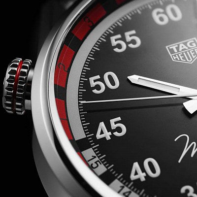 Tag Heuer Carrera Muhammad Ali Calibre 5 Black Dial Black Leather Strap Watch for Men - WAR2A11.FC6337