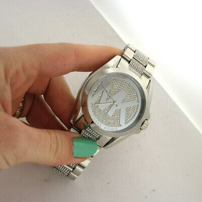 Michael Kors Bradshaw Silver Dial Silver Stainless Steel Strap Watch for Women - MK6486