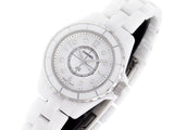 Chanel J12 Diamonds Quartz Mother of Pearl White Dial White Steel Strap Watch for Women - J12 H2570