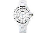 Chanel J12 Diamonds Ceramic White Dial White Steel Strap Watch for Women - J12 H1628