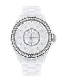 Chanel J12 Quartz Diamonds White Dial White Steel Strap Watch for Women - J12 H3110