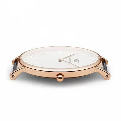 Daniel Wellington Classy Glasgow White Dial Two Tone Nylon Strap Watch For Women - DW00100078