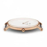 Daniel Wellington Classy Glasgow White Dial Two Tone Nylon Strap Watch For Women - DW00100078