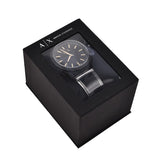 Armani Exchange Nico Analog Black Dial Black Steel Strap Watch For Men - AX7102