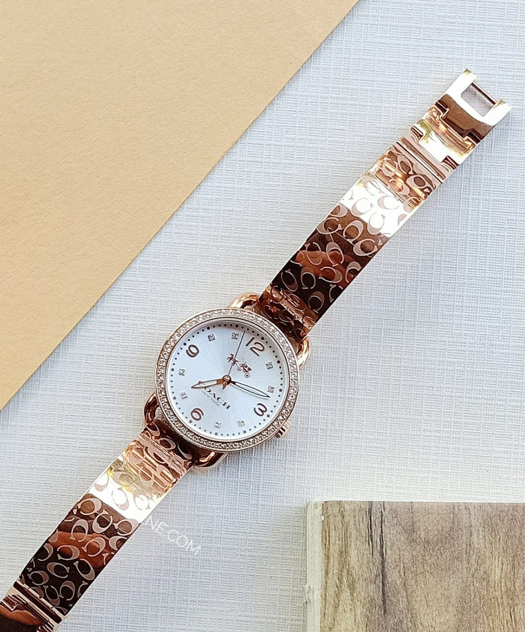 Coach Delancey Silver Dial Rose Gold Steel Strap Watch for Women - 14502355