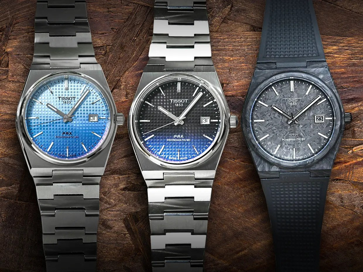 Tissot PRX Powermatic 80 Carbon Black Dial Black Rubber Strap Watch for Men - T137.907.97.201.00