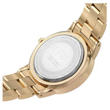 Daniel Wellington Iconic Link Black Dial Rose Gold Steel Strap Watch for Women - DW00100210