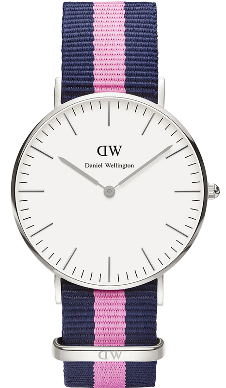 Daniel Wellington Classy Winchester White Dial Two Tone NATO Strap Watch For Women - DW00100081