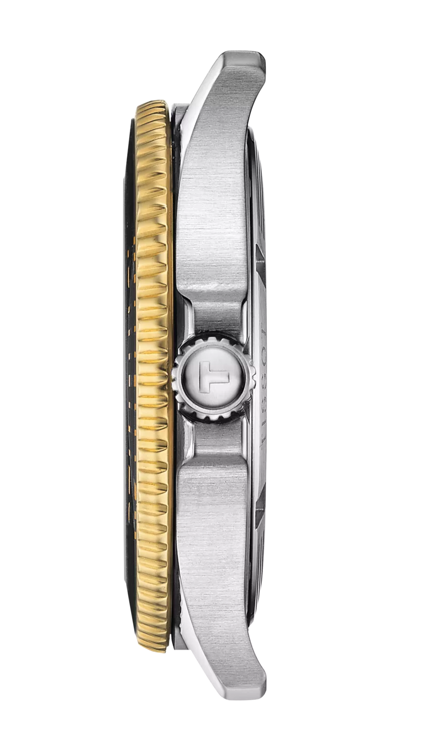 Tissot Seastar 1000 Black Dial Two Tone Steel Strap Watch For Men - T120.410.22.051.00