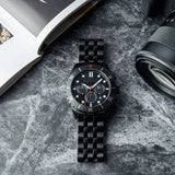 Michael Kors Cunningham Chronograph Black Dial Black Steel Strap Watch For Men - MK8965